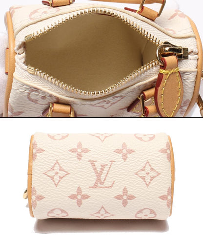 美品 LOUIS VUITTON バッグチャーム マイクロ スピーディ モノグラム デュンヌ M01882 レディース ルイ・ヴィトン