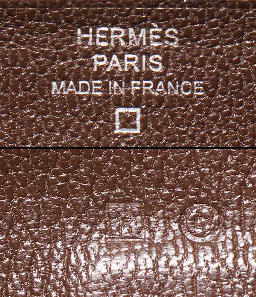 HERMES 長財布 □P刻印 シルバー金具 クロコダイル アリゲーター ベアンスフレ レディース メンズ エルメス