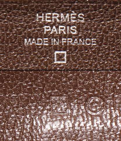 HERMES 長財布 □P刻印 シルバー金具 クロコダイル アリゲーター ベアンスフレ レディース メンズ エルメス
