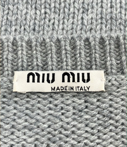 Miu Miu 半袖 ニット ビジュー付き MMN872 レディース SIZE 40 (S) ミュウ ミュウ