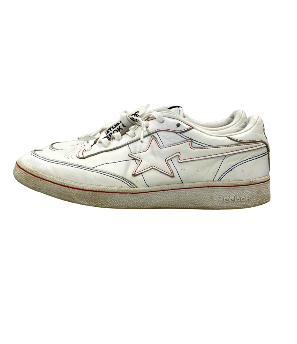 Reebok ローカットスニーカー × A BATHING APE Club C 85 Q47367 ユニセックス SIZE 27.5 (XL) リーボック