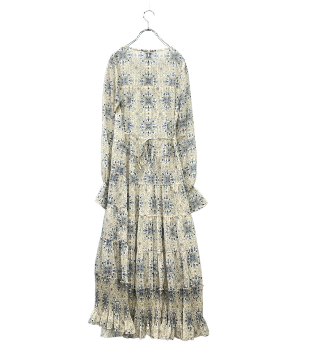 FRAY I.D 長袖ワンピース William Morris プリントティアードワンピース FWFO244802 レディース SIZE 1 (Ｓ) フレイアイディー