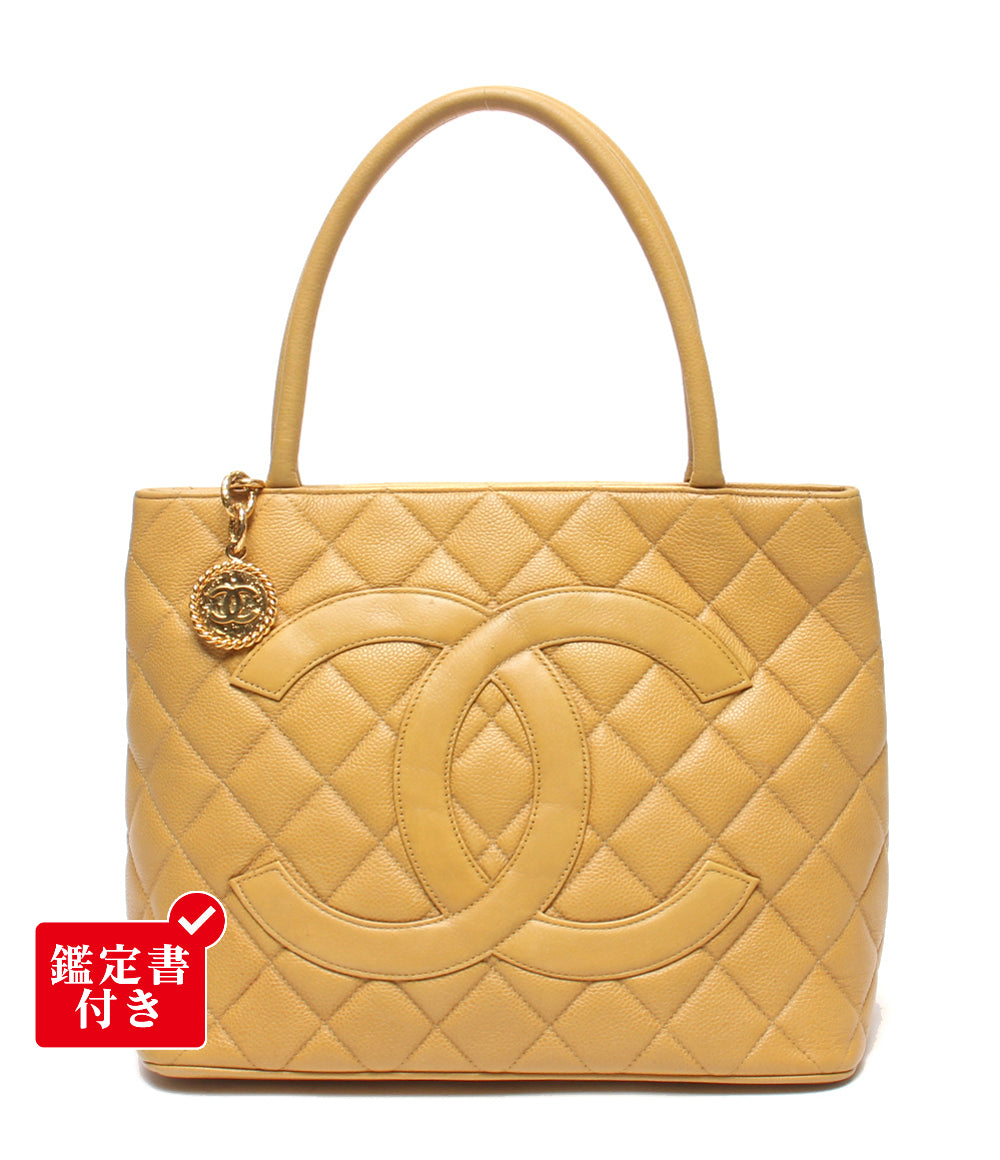 CHANEL トートバッグ ゴールド金具 キャビアスキン 復刻トート メダリオン  5番台 レディース シャネル