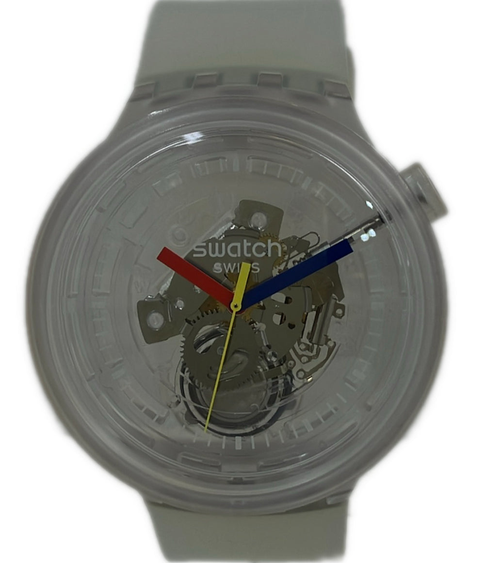 美品 Swatch 腕時計 クオーツ クリア レディース メンズ スウォッチ