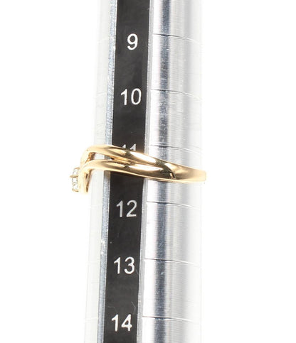 美品 リング 指輪 K18 アクアマリン レディース SIZE 11号