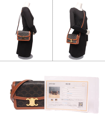 美品 CELINE ショルダーバッグ 肩掛け 斜め掛け ティーン トリオンフ レディース セリーヌ