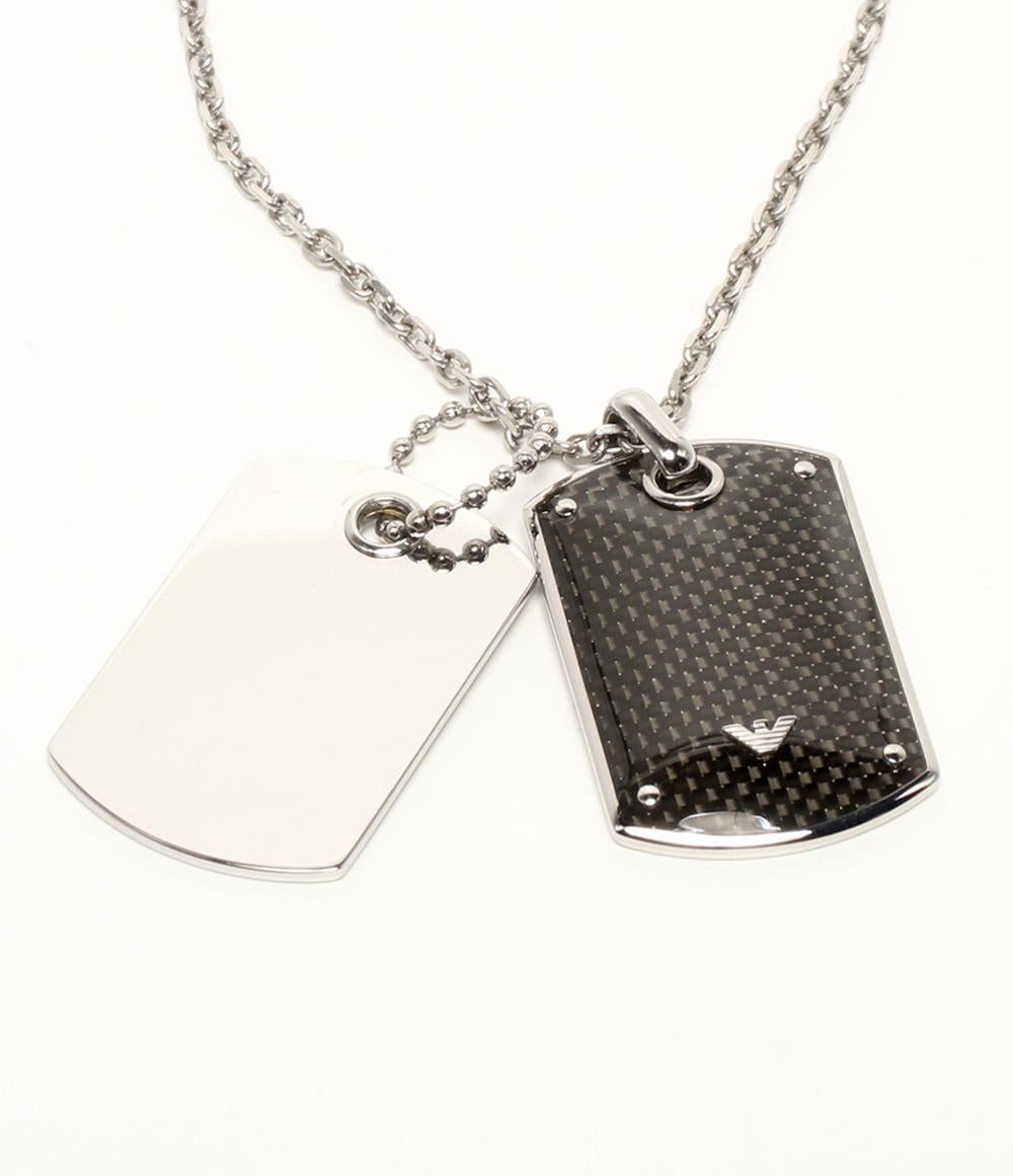 美品✨EMPORIO ARMANI エンポリオ アルマーニ ネックレスドッグタグ EMPORIO ARMANI ネックレス 「エンポリオ アルマーニ」ドッグタグ