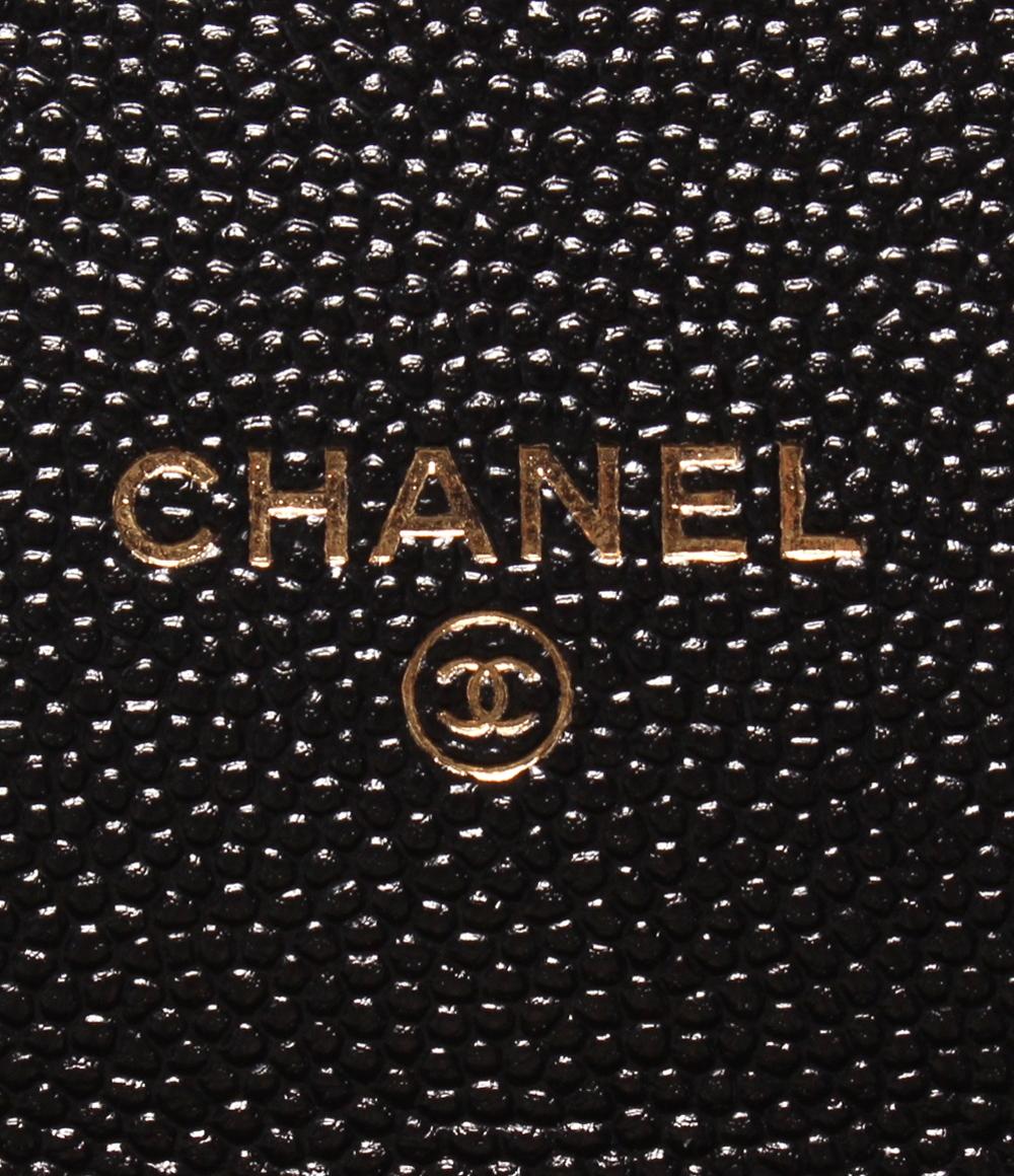 CHANEL 長財布  ココ ロック フラップウォレット ゴールド金具 キャビアスキン A80768 シャネル