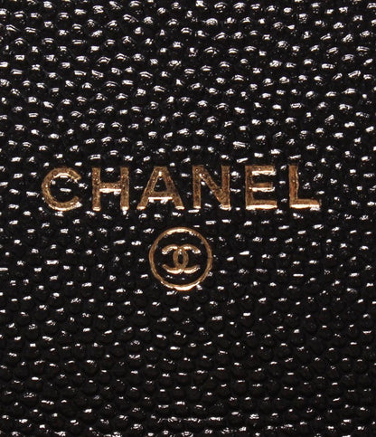 CHANEL 長財布  ココ ロック フラップウォレット ゴールド金具 キャビアスキン A80768 シャネル