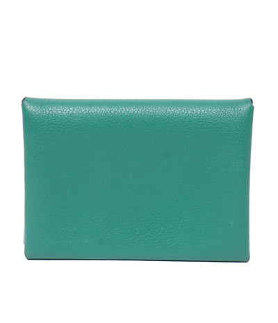 HERMES コインケース カードケース シルバー金具 W刻印 カルヴィ デュオ レディース メンズ エルメス