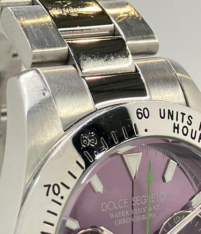 DOLCE SEGRETO 腕時計 クオーツ パープル CG100 メンズ ドルチェ・セグレート