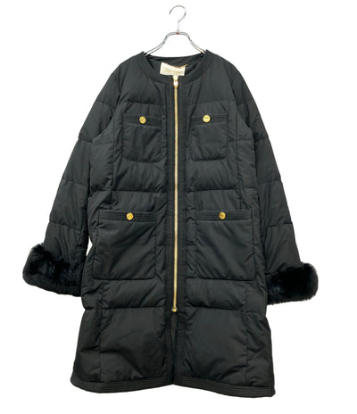 GRACE CONTINENTAL ダウンコート ノーカラートリミンクダウンCT 0220463091-00 レディース SIZE 38 (M) グレースコンチネンタル