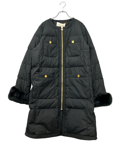 GRACE CONTINENTAL ダウンコート ノーカラートリミンクダウンCT 0220463091-00 レディース SIZE 38 (M) グレースコンチネンタル