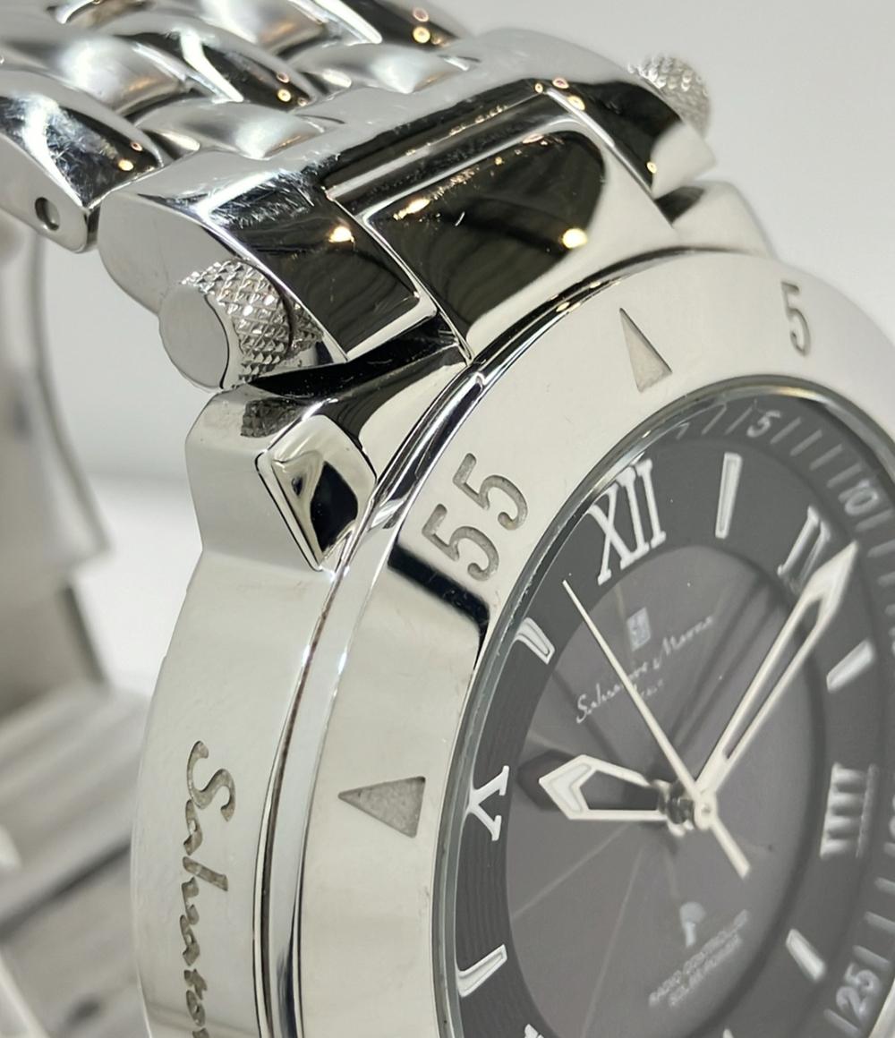 Salvatore Marra 腕時計 ソーラー ブラック SM18112-1 メンズ サルバトーレマーラ