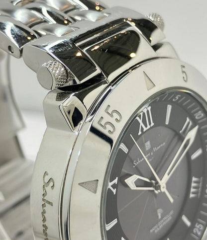 Salvatore Marra 腕時計 ソーラー ブラック SM18112-1 メンズ サルバトーレマーラ