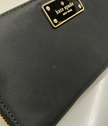 Kate Spade ラウンドファスナー長財布 ナイロン レザー WLRU2356 レディース ケイトスペード