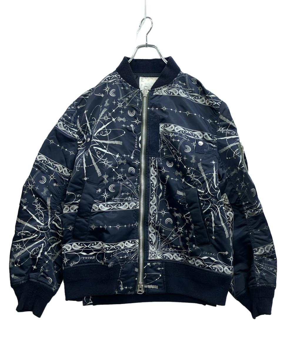 Sacai Dr.Woo ブルゾンBANDANA PRINT MA-1 BOMBER JACKET ペイズリー 20-02329M メンズ SIZE 3 (L) サカイ ドクターウー