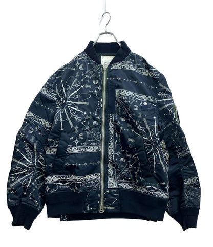 Sacai Dr.Woo ブルゾンBANDANA PRINT MA-1 BOMBER JACKET ペイズリー 20-02329M メンズ SIZE 3 (L) サカイ ドクターウー