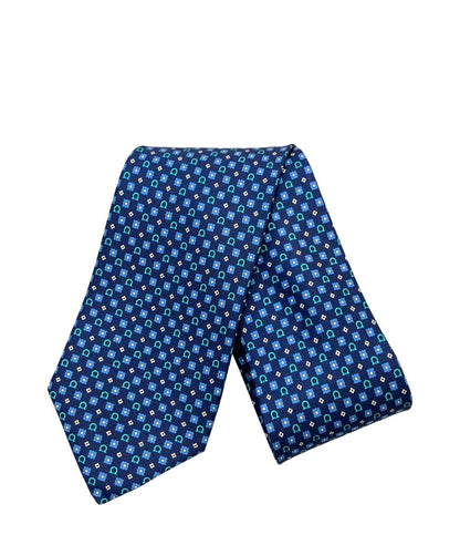 美品 Salvatore Ferragamo ネクタイ シルク100% ガンチーニ メンズ サルヴァトーレフェラガモ