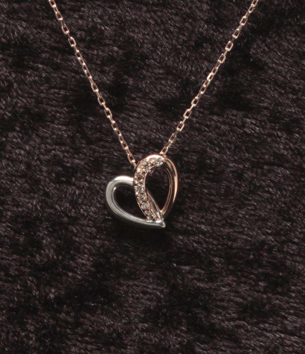 美品 4℃ ネックレス SV ハートモチーフ レディース ヨンドシー