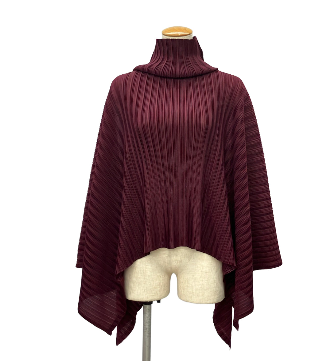 美品 PLEATS PLEASE ポンチョ プリーツ PP83-F0344 レディース プリーツプリーズ