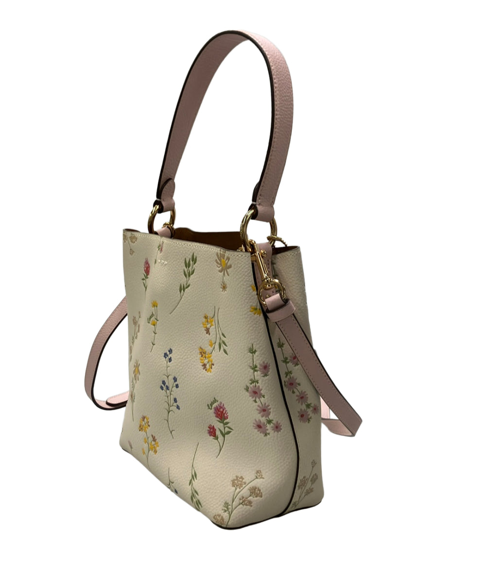 COACH ハンドバッグ ショルダーバッグ バケットバッグ 2WAY 斜め掛け レザー 花柄 C3598 レディース コーチ