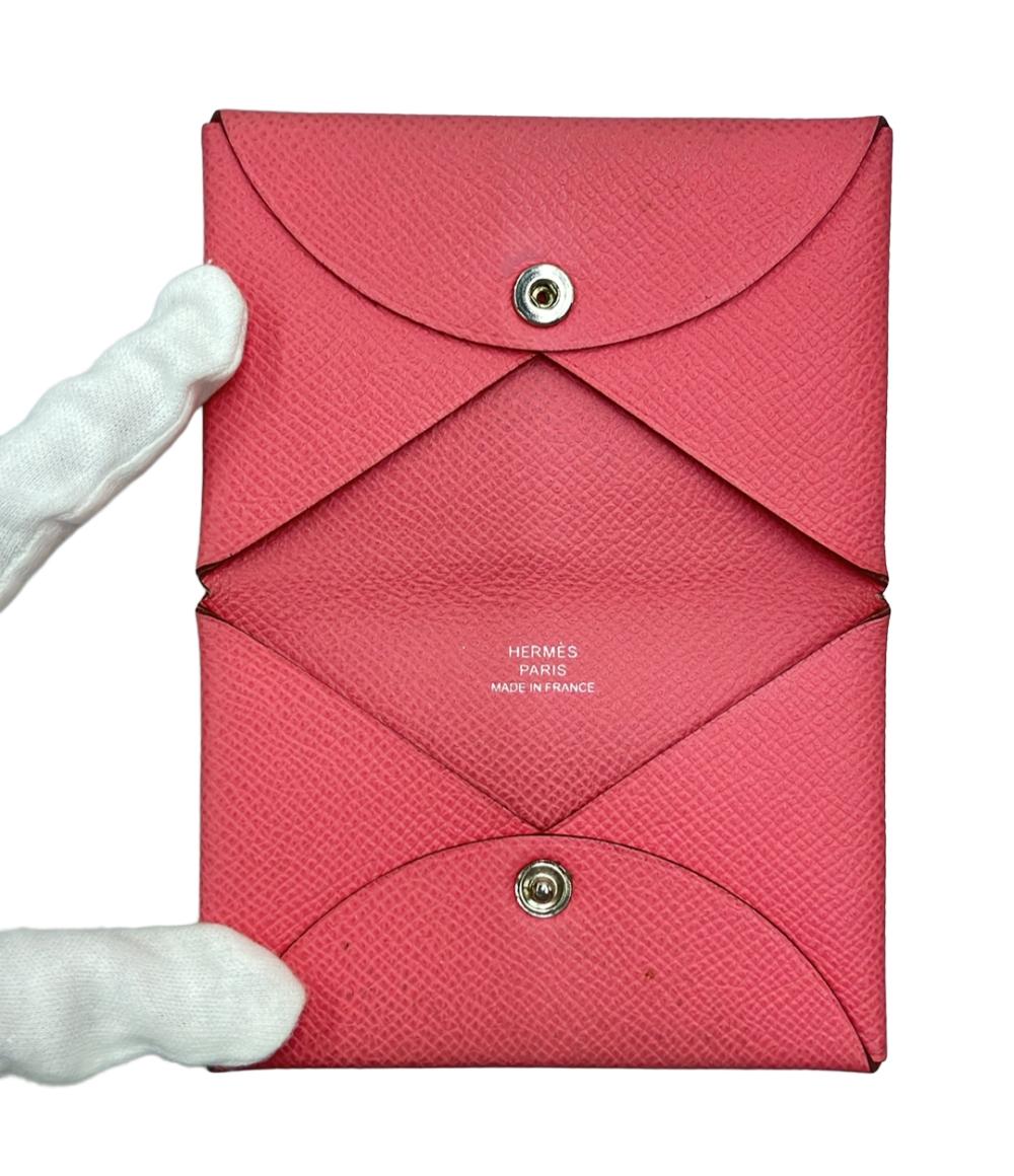 HERMES エルメス カルヴィ シルバー金具 D刻印カードケース HERMES カードケース X刻印 シルバー金具 カルヴィ レディース