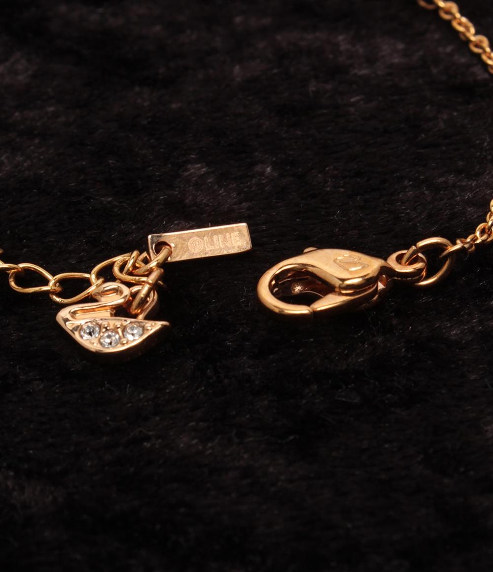 美品 SWAROVSKI ブレスレット クマモチーフ ブラウンベア ラインコラボ レディース スワロフスキー