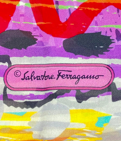 美品 サルヴァトーレフェラガモ ストール シルク100% レディース Salvatore Ferragamo