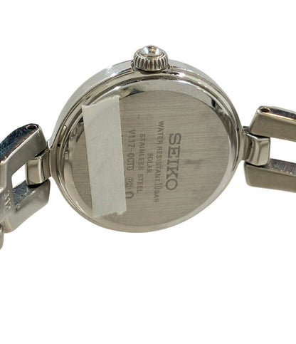 SEIKO 腕時計 ソーラー ホワイト V117-0CT0 レディース セイコー