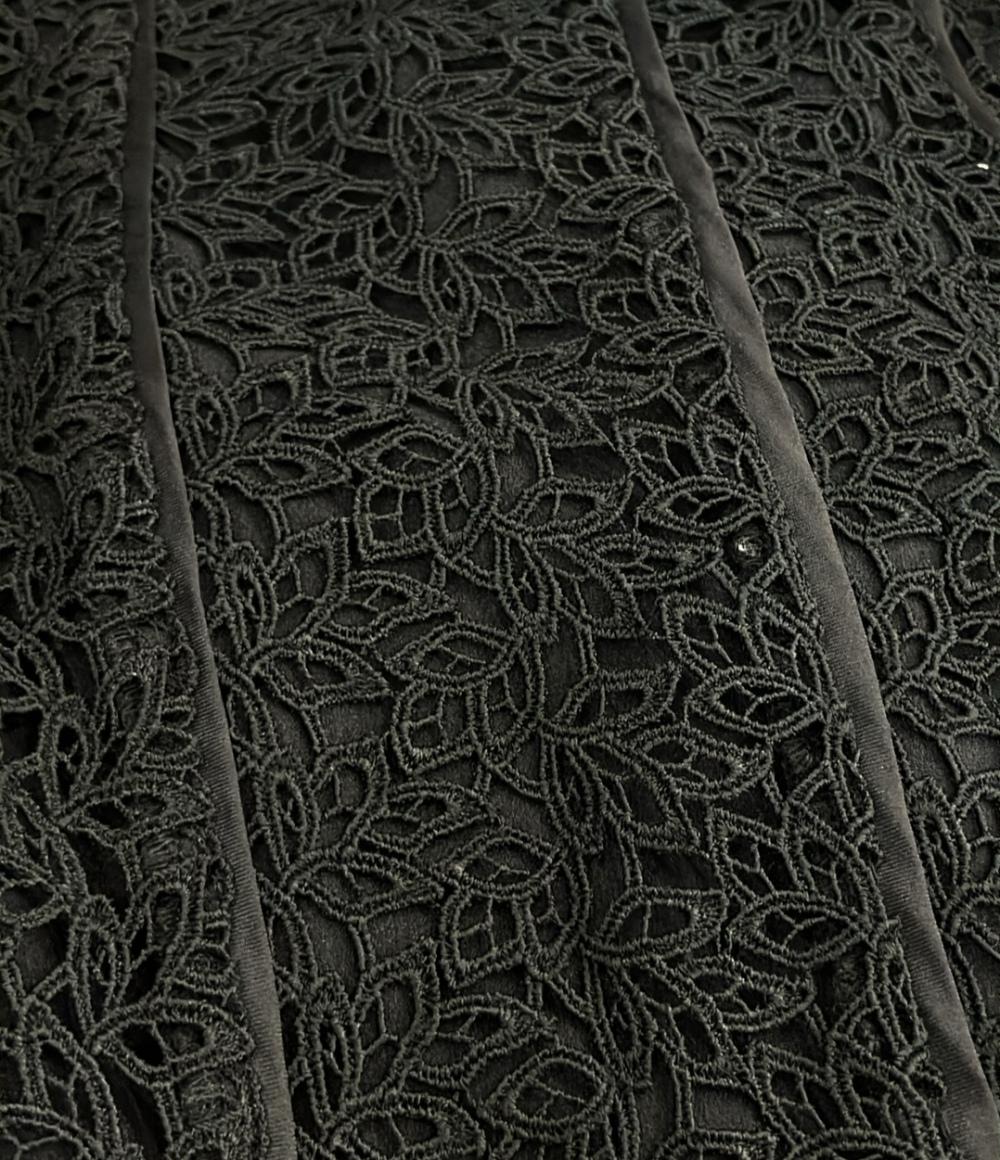 フレイアイディー リーフレースパネルワンピース ペチコート付き