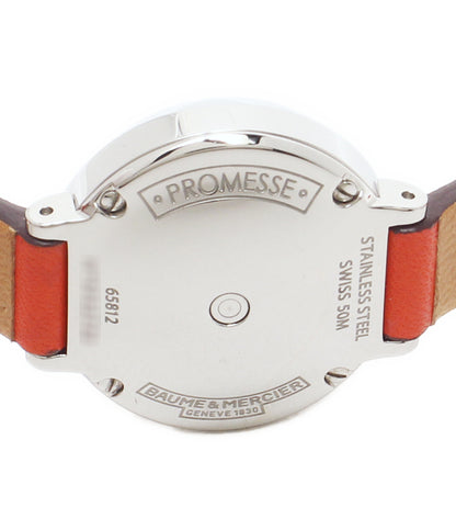 Baume & Mercier 腕時計 2重巻きベルト プティ プロメス クオーツ シェル M0A10290 レディース ボーム＆メルシェ