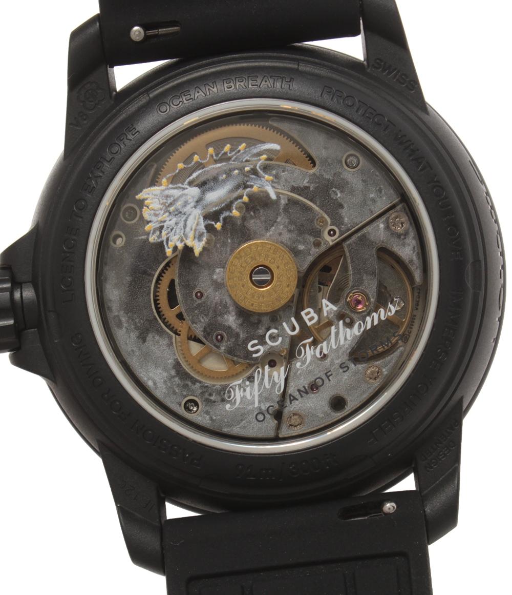 ブランパン スウォッチ 腕時計 OCEAN OF STORMS Fifty Fathoms 自動巻き ブラック SO35B400 レディース Blancpain Swatch