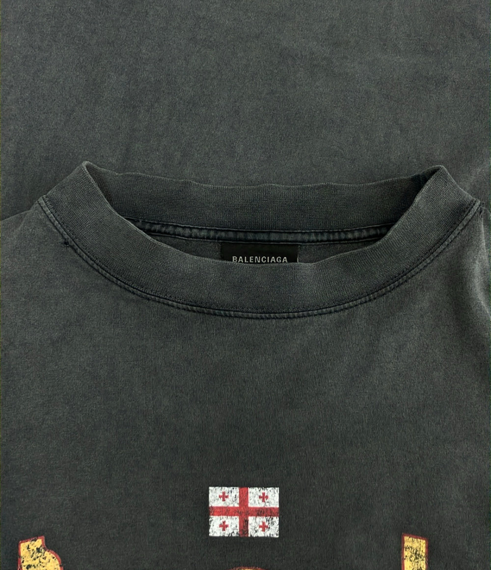 訳あり BALENCIAGA 半袖 トビリシ オーバーサイズ Tシャツ 811688 TRVQ7 1046 メンズ SIZE L バレンシアガ