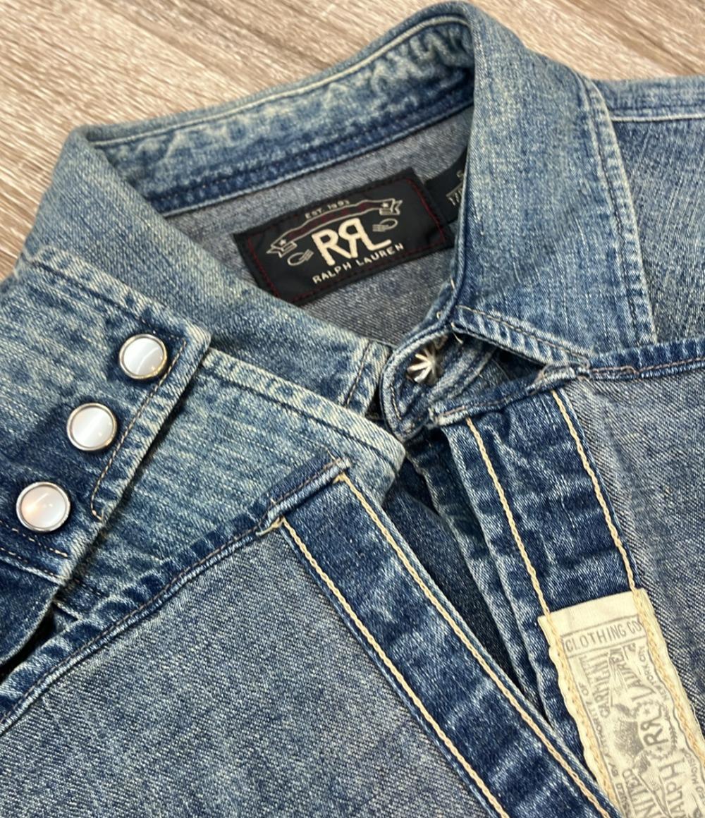 RRL 長袖シャツ スリムフィット デニム ウエスタン インディゴ