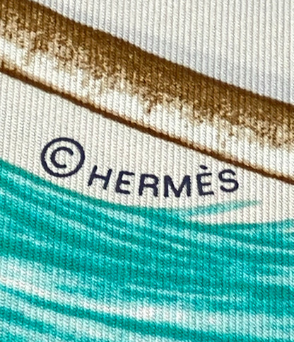 美品 HERMES スカーフ カレ90 シルク 100% Projets Carres au Crayon レディース エルメス