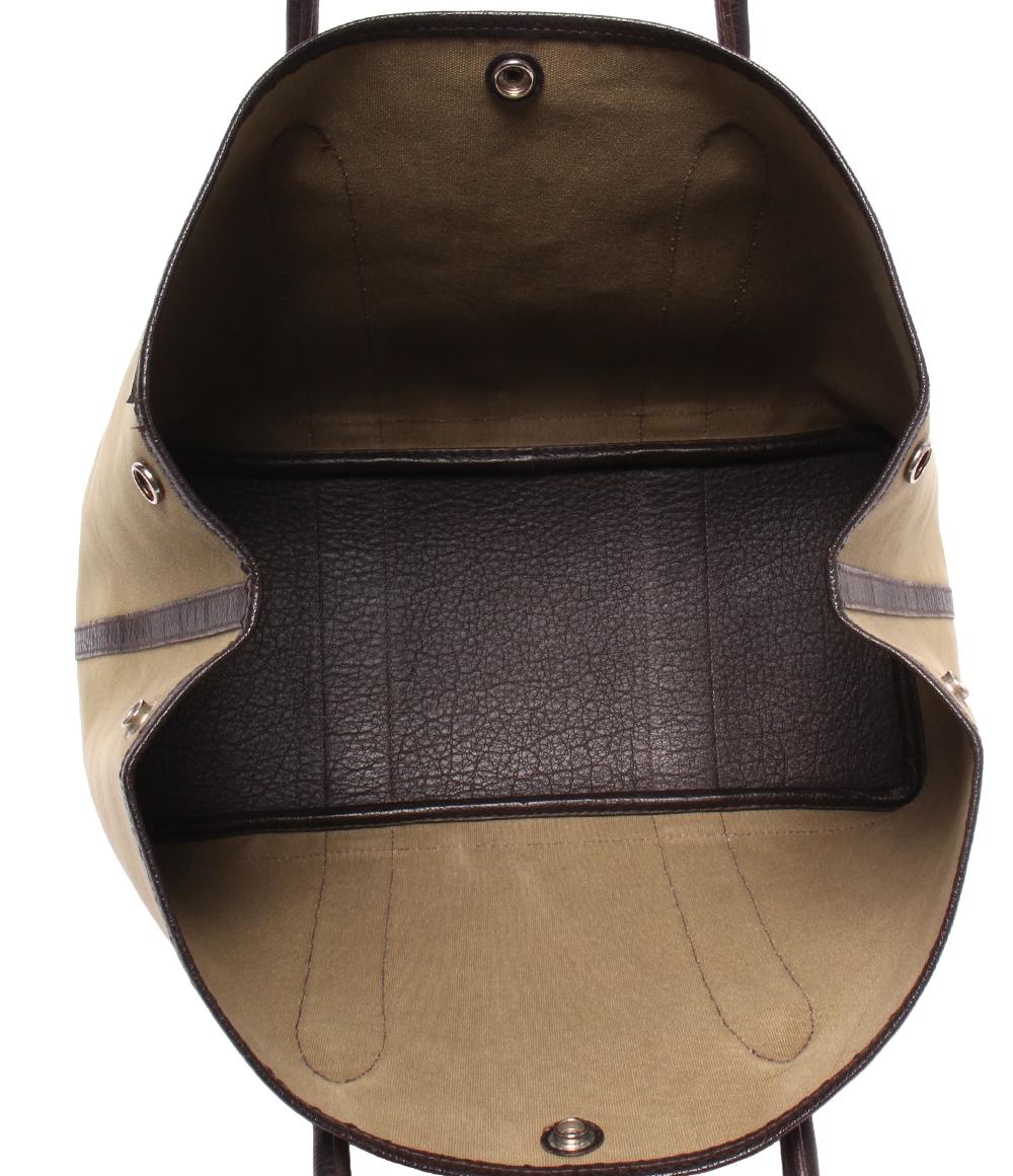 HERMES トートバッグ □F刻印 シルバー金具 ガーデンパーティPM