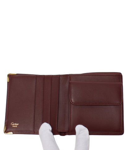 美品 Cartier 二つ折り財布 メンズ カルティエ
