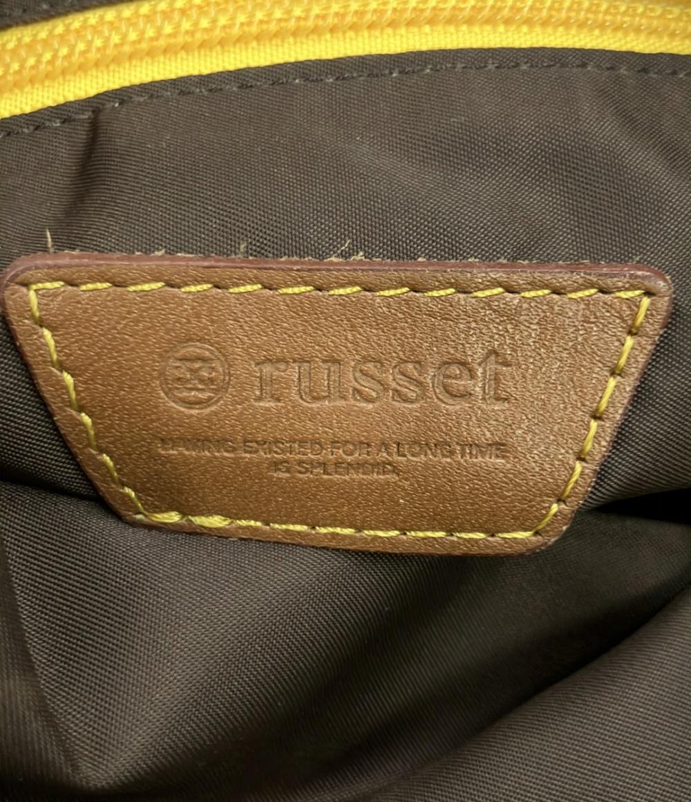 【未使用タグ付き✨レア色】 ラシットショルダーバッグ ナイロン レザー イエロー russet ショルダーバッグ 斜め掛け ナイロン レザー レディース