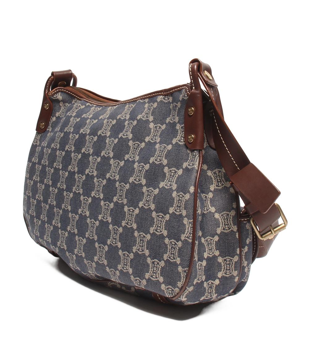 CELINE ショルダーバッグ 斜め掛け デニム マカダム レディース セリーヌ