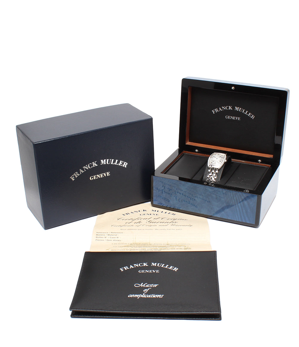 FRANCK MULLER ウォッチケースその他 FRANCK MULLER 腕時計 SS SVアラビア QZ ダイヤケース SSブレス トノー