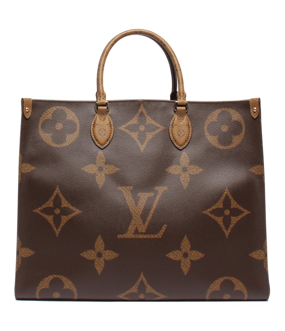 美品 LOUIS VUITTON トートバッグ 肩掛け モノグラム リバース モノグラムジャイアント オンザゴーGM M45320 レディース メンズ ルイ・ヴィトン