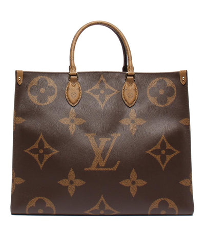 美品 LOUIS VUITTON トートバッグ 肩掛け モノグラム リバース モノグラムジャイアント オンザゴーGM M45320 レディース メンズ ルイ・ヴィトン