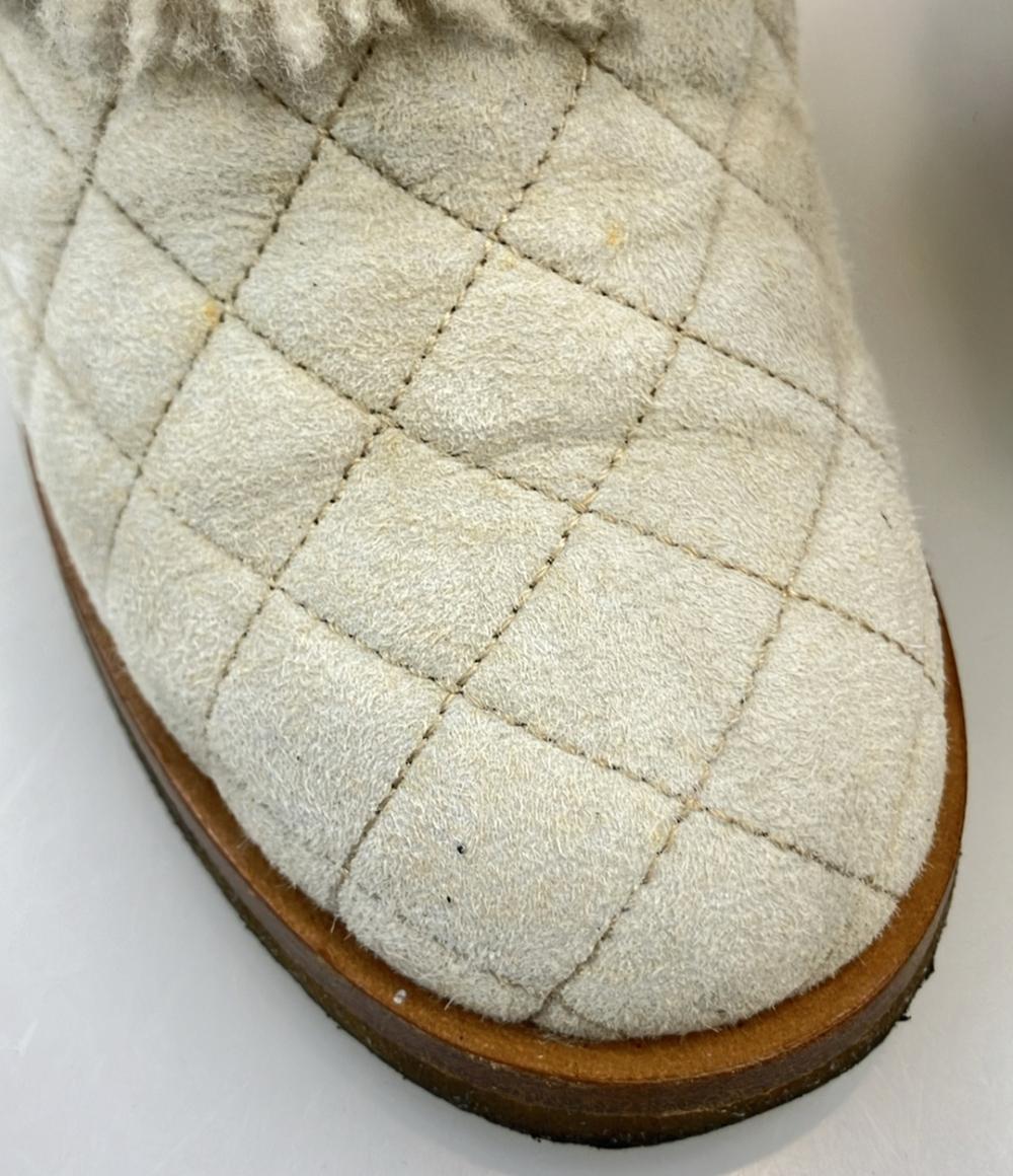 CHANEL ショートブーツ ボア マトラッセ レディース SIZE 37 1/2 C (L) シャネル