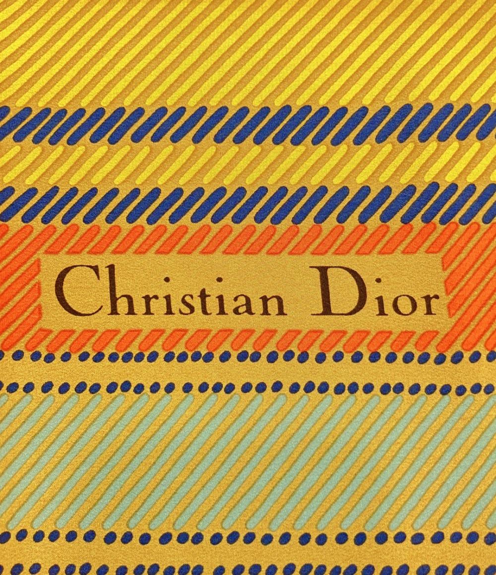 美品 クリスチャンディオール スカーフ シルク100％ レディース Christian Dior