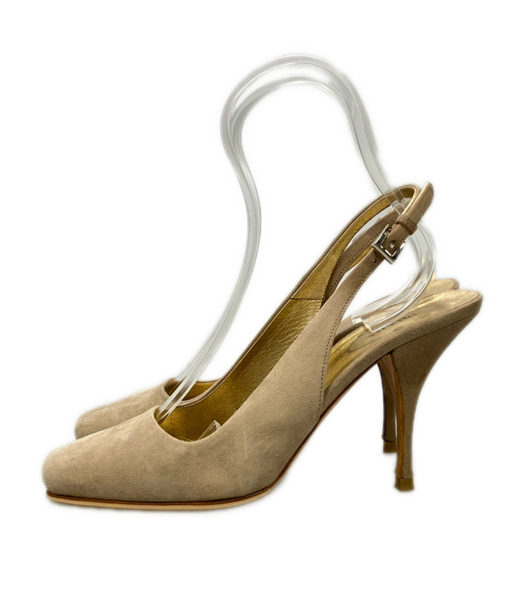 PRADA スリングバックパンプス スエード レディース SIZE 38.5 プラダ