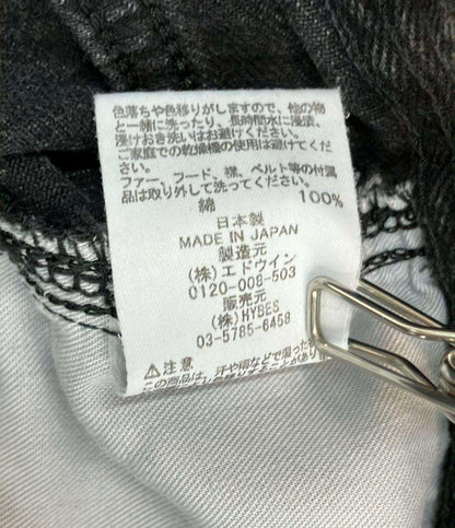 ETRE TOKYO EDWIN デニムパンツ ベルベット ワイド EDWINコラボ 1225220108-0 レディース SIZE S エトレトウキョウ エドウィン