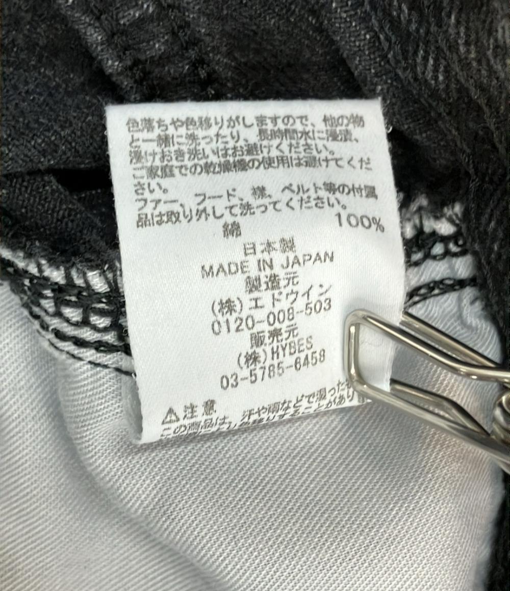 ETRE TOKYO EDWIN デニムパンツ ベルベット ワイド EDWINコラボ 1225220108-0 レディース SIZE S エトレトウキョウ エドウィン