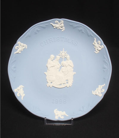 ウェッジウッド クリスマスプレート 飾り皿 19cm ジャスパー 1998 WEDGWOOD