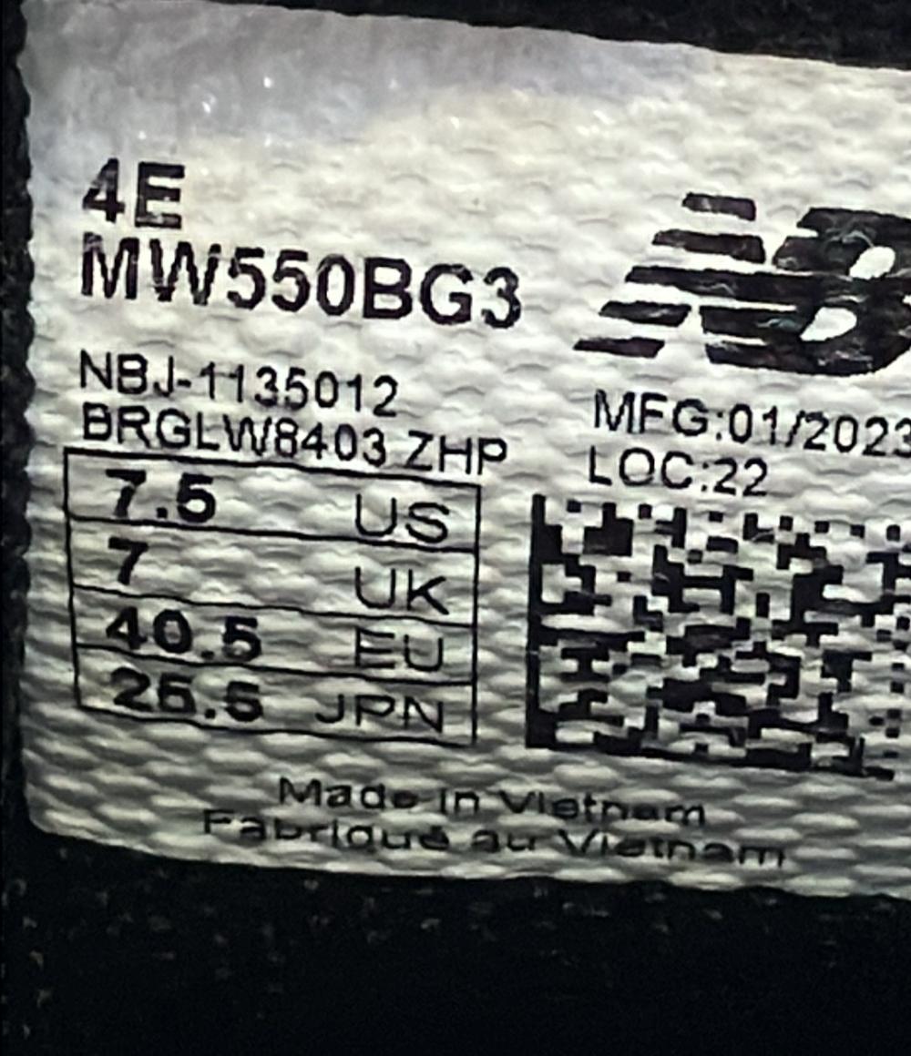 NEW BALANCE ローカットスニーカー MW550BG3 メンズ SIZE 25.5 (S) ニューバランス